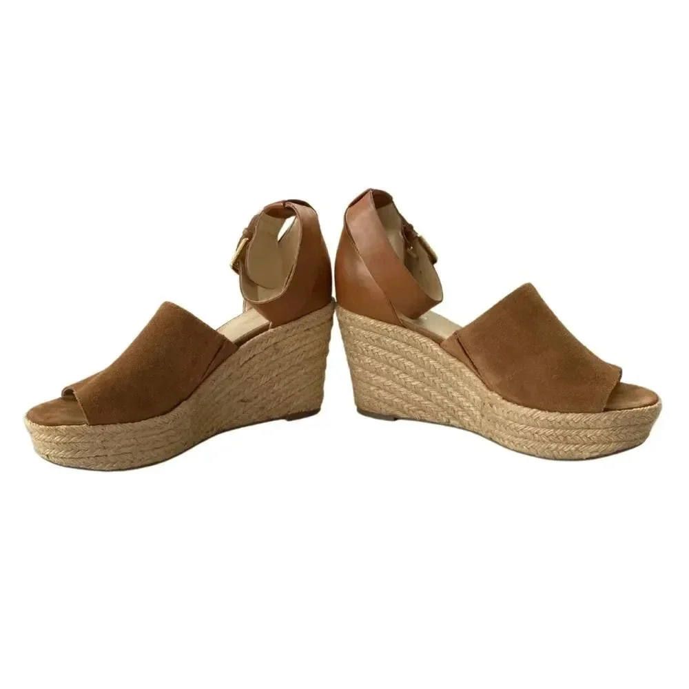 Marc Fisher,‎ Cala Espadrille Platform Wedge Sandal, Brown, Tan
